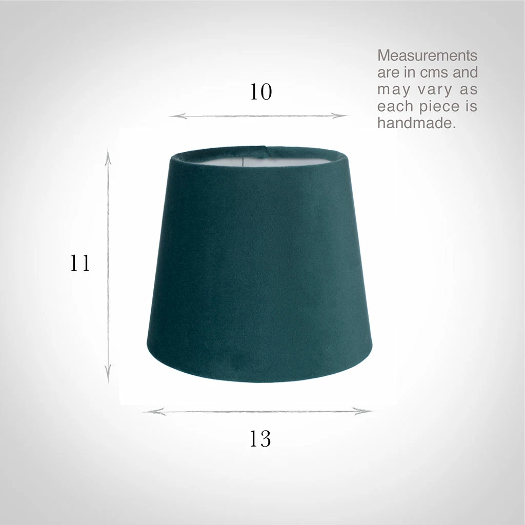 French Drum Candle Shade In Teal Hunstanton Velvet 4 French Drum Candle Shade In Teal Hunstanton Velvet - Image 2