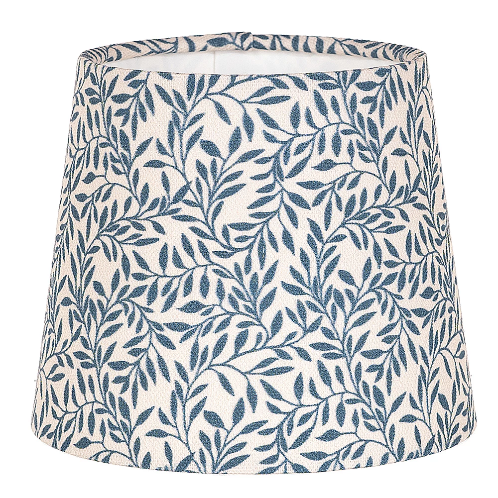 French Drum Candle Shade In Indigo Spring Leaf 3 French Drum Candle Shade In Indigo Spring Leaf