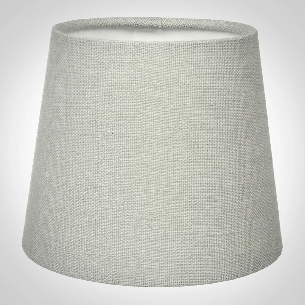 French Drum Candle Shade In Soft Grey Waterford Linen 3 French Drum Candle Shade In Soft Grey Waterford Linen