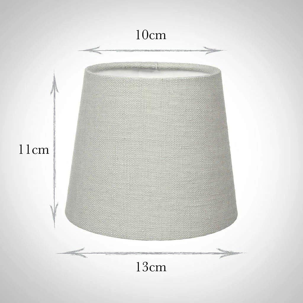 French Drum Candle Shade In Soft Grey Waterford Linen 5 French Drum Candle Shade In Soft Grey Waterford Linen - Image 3