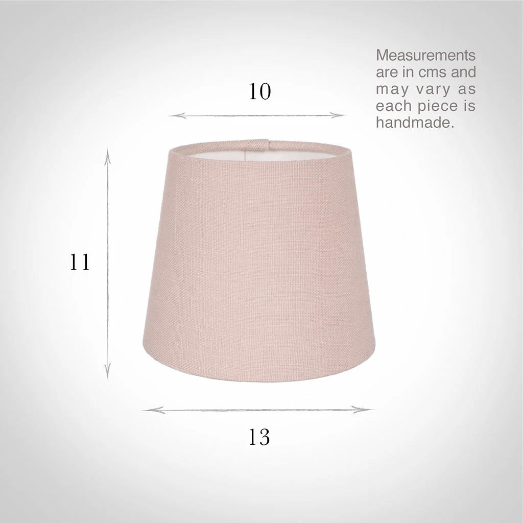 French Drum Candle Shade In Vintage Pink Waterford Linen 4 French Drum Candle Shade In Vintage Pink Waterford Linen - Image 2
