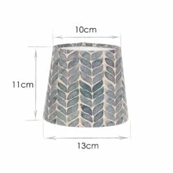 French Drum Candle Shade In Indigo Watercolour Leaf 7 French Drum Candle Shade In Indigo Watercolour Leaf -Jim Lawrence Sales 10canfd13wlin 13