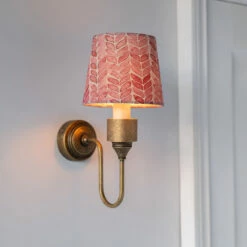 French Drum Candle Shade In Red Watercolour Leaf 6 French Drum Candle Shade In Red Watercolour Leaf -Jim Lawrence Sales 10canfd13wlre 12