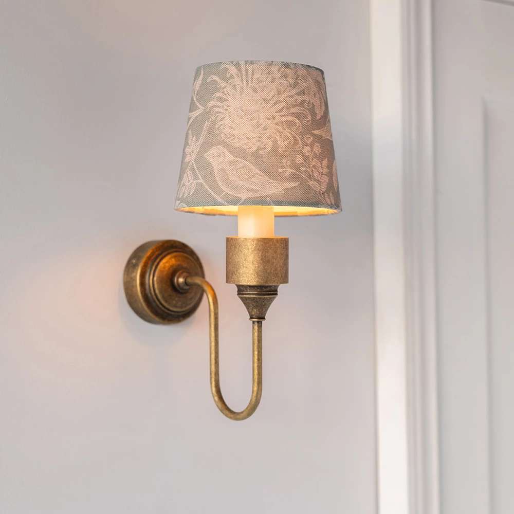 French Drum Candle Shade In Duck Egg Woodland 4 French Drum Candle Shade In Duck Egg Woodland - Image 2