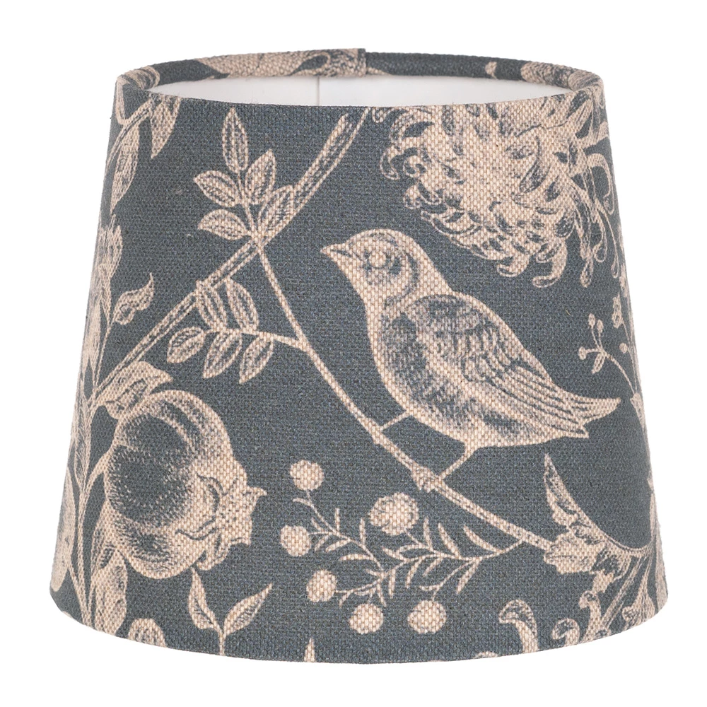 French Drum Candle Shade In Indigo Woodland 3 French Drum Candle Shade In Indigo Woodland
