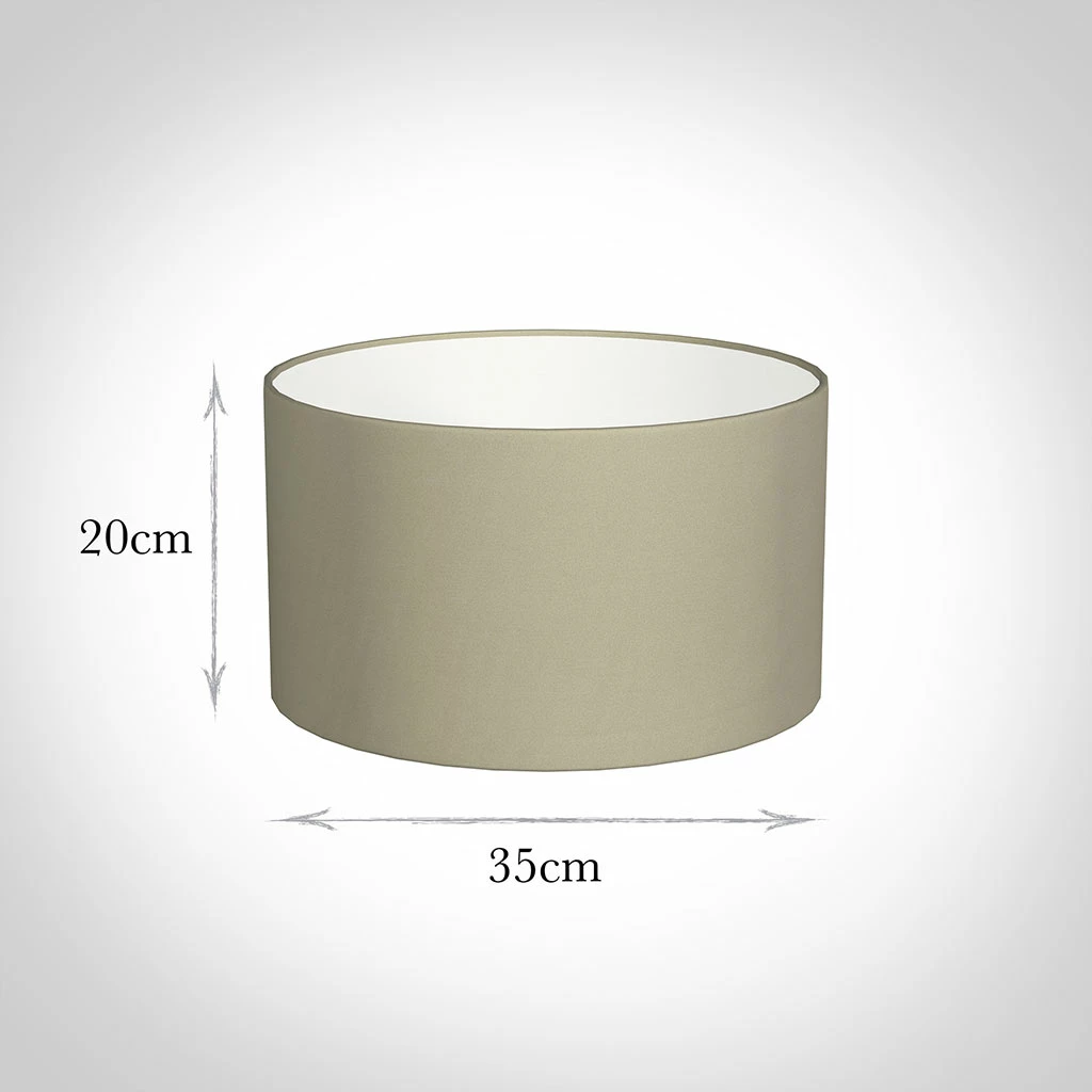 35cm Wide Cylinder Shade In Pale Smoke Satin 4 35cm Wide Cylinder Shade In Pale Smoke Satin - Image 2