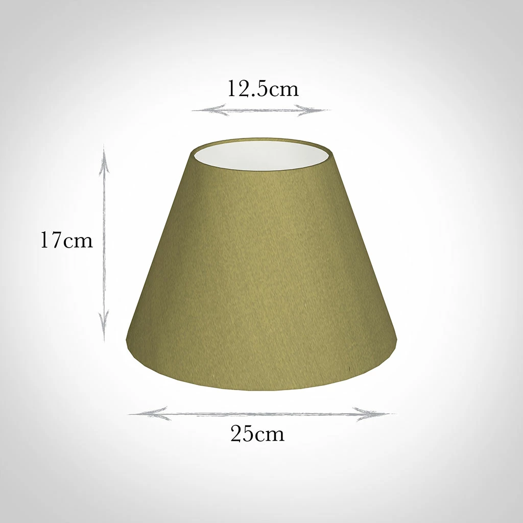 25cm Empire Shade In Antique Gold Silk 4 25cm Empire Shade In Antique Gold Silk - Image 2