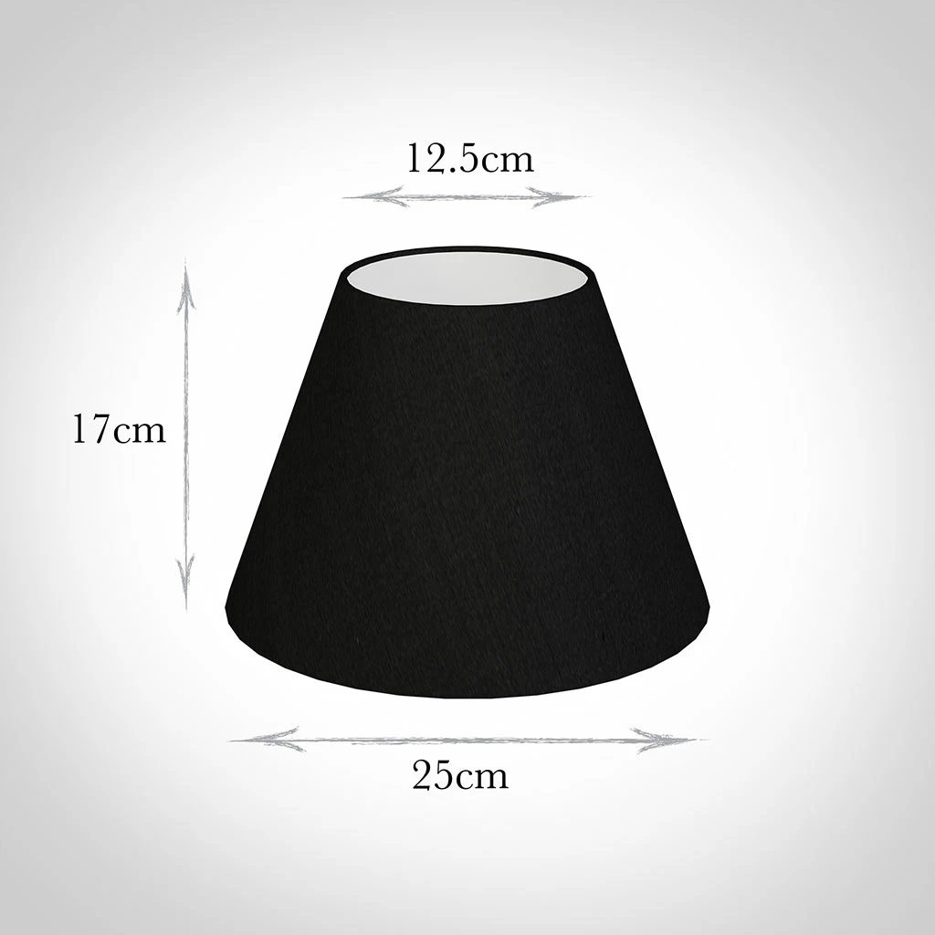 25cm Empire Shade In Black Silk 4 25cm Empire Shade In Black Silk - Image 2