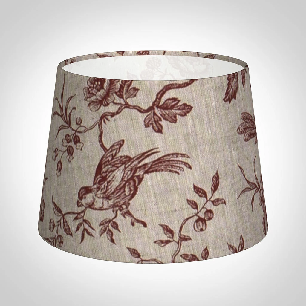 20cm Medium French Drum Shade In Red Isabelle Linen 3 20cm Medium French Drum Shade In Red Isabelle Linen