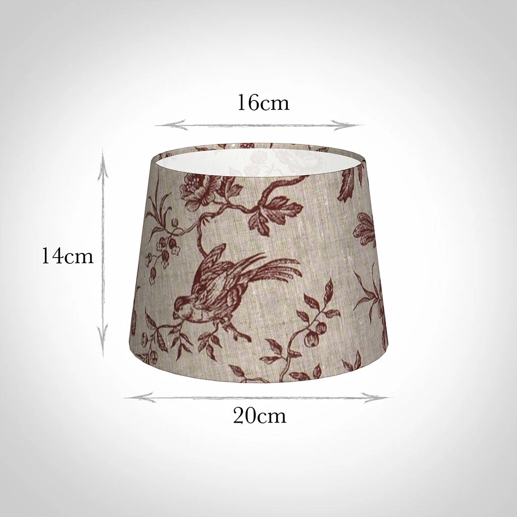 20cm Medium French Drum Shade In Red Isabelle Linen 4 20cm Medium French Drum Shade In Red Isabelle Linen - Image 2