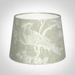 20cm Medium French Drum Shade In White Isabelle Linen