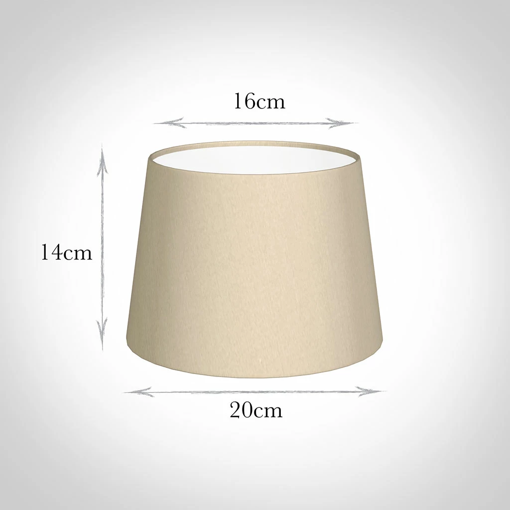 20cm Medium French Drum Shade In Royal Oyster Silk 5 20cm Medium French Drum Shade In Royal Oyster Silk - Image 3