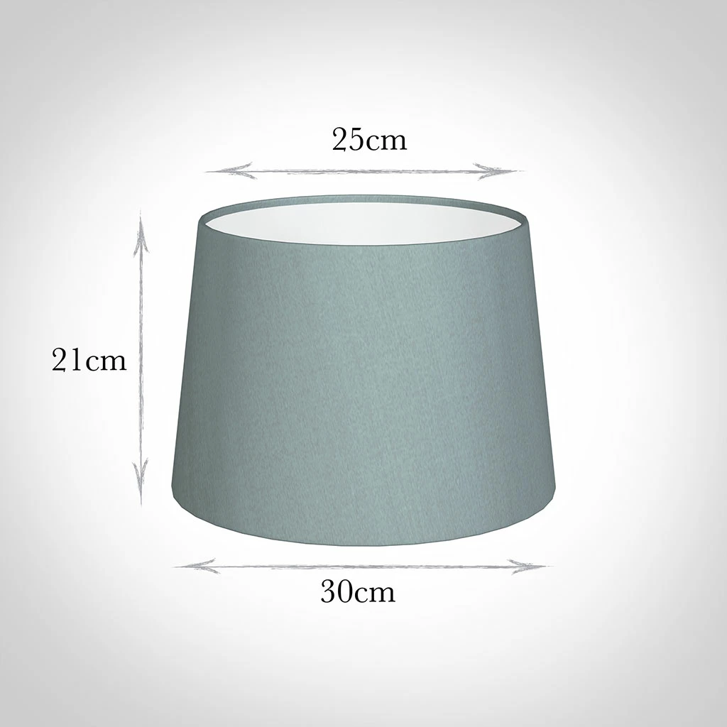 30cm Medium French Drum Shade In Rococo Blue Silk 4 30cm Medium French Drum Shade In Rococo Blue Silk - Image 2
