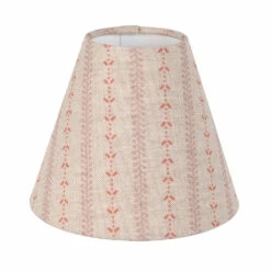 Candle Shade In Coral Cottage Stripe