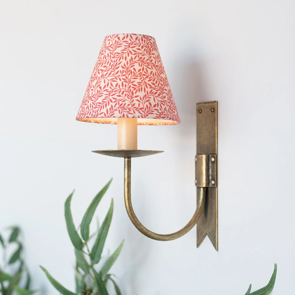 Candle Shade In Raspberry Spring Leaf 4 Candle Shade In Raspberry Spring Leaf - Image 2