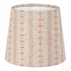 French Drum Candle Shade In Coral Cottage Stripe