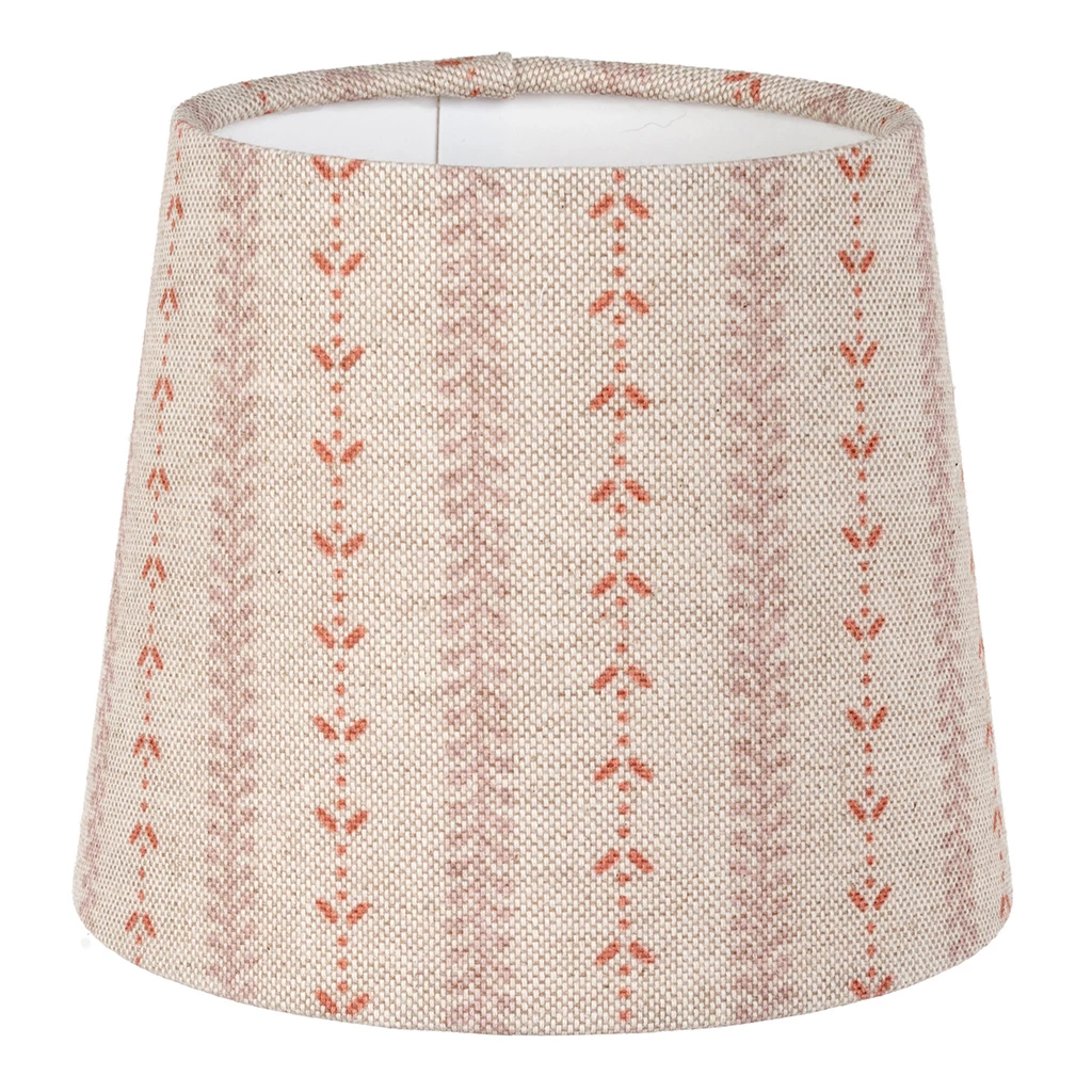 French Drum Candle Shade In Coral Cottage Stripe 3 French Drum Candle Shade In Coral Cottage Stripe