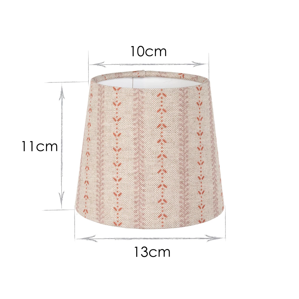 French Drum Candle Shade In Coral Cottage Stripe 5 French Drum Candle Shade In Coral Cottage Stripe - Image 3
