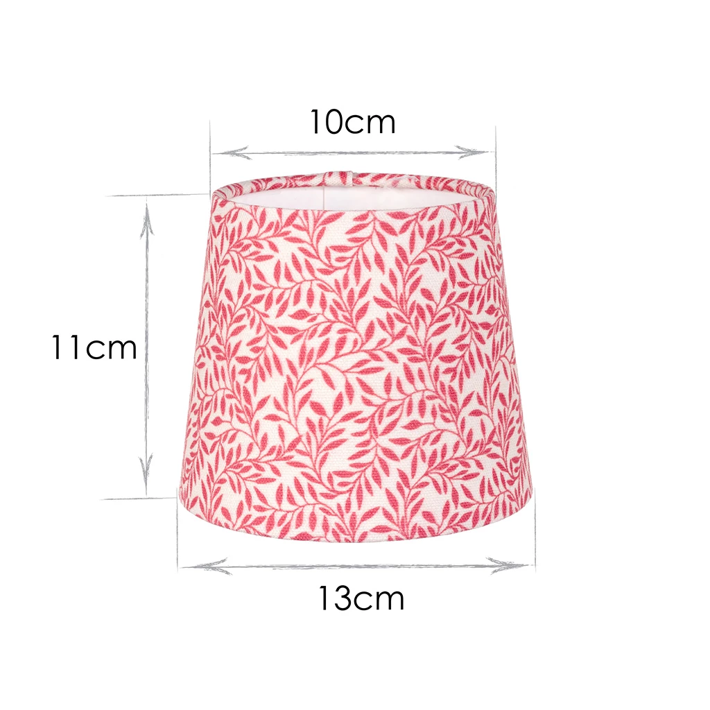 French Drum Candle Shade In Raspberry Spring Leaf 5 French Drum Candle Shade In Raspberry Spring Leaf - Image 3