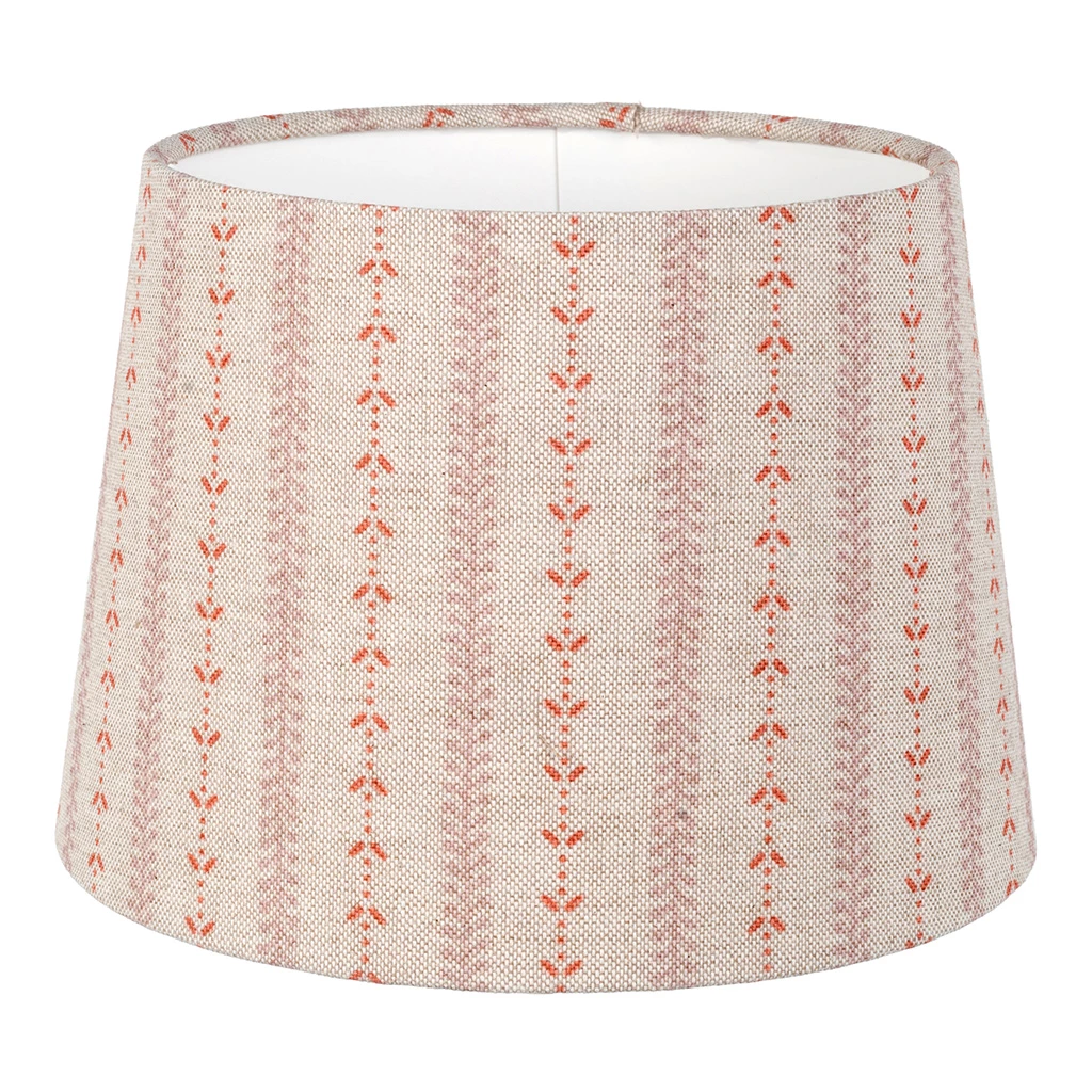 20cm Medium French Drum In Coral Cottage Stripe 3 20cm Medium French Drum In Coral Cottage Stripe