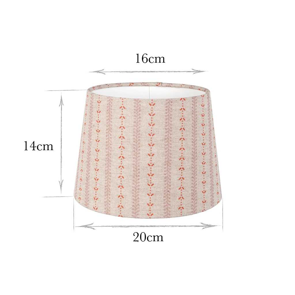 20cm Medium French Drum In Coral Cottage Stripe 5 20cm Medium French Drum In Coral Cottage Stripe - Image 3
