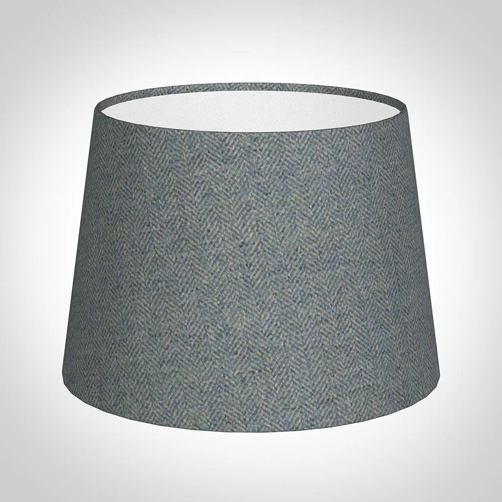 20cm Medium French Drum In Blue Herringbone Lovat Tweed 3 20cm Medium French Drum In Blue Herringbone Lovat Tweed
