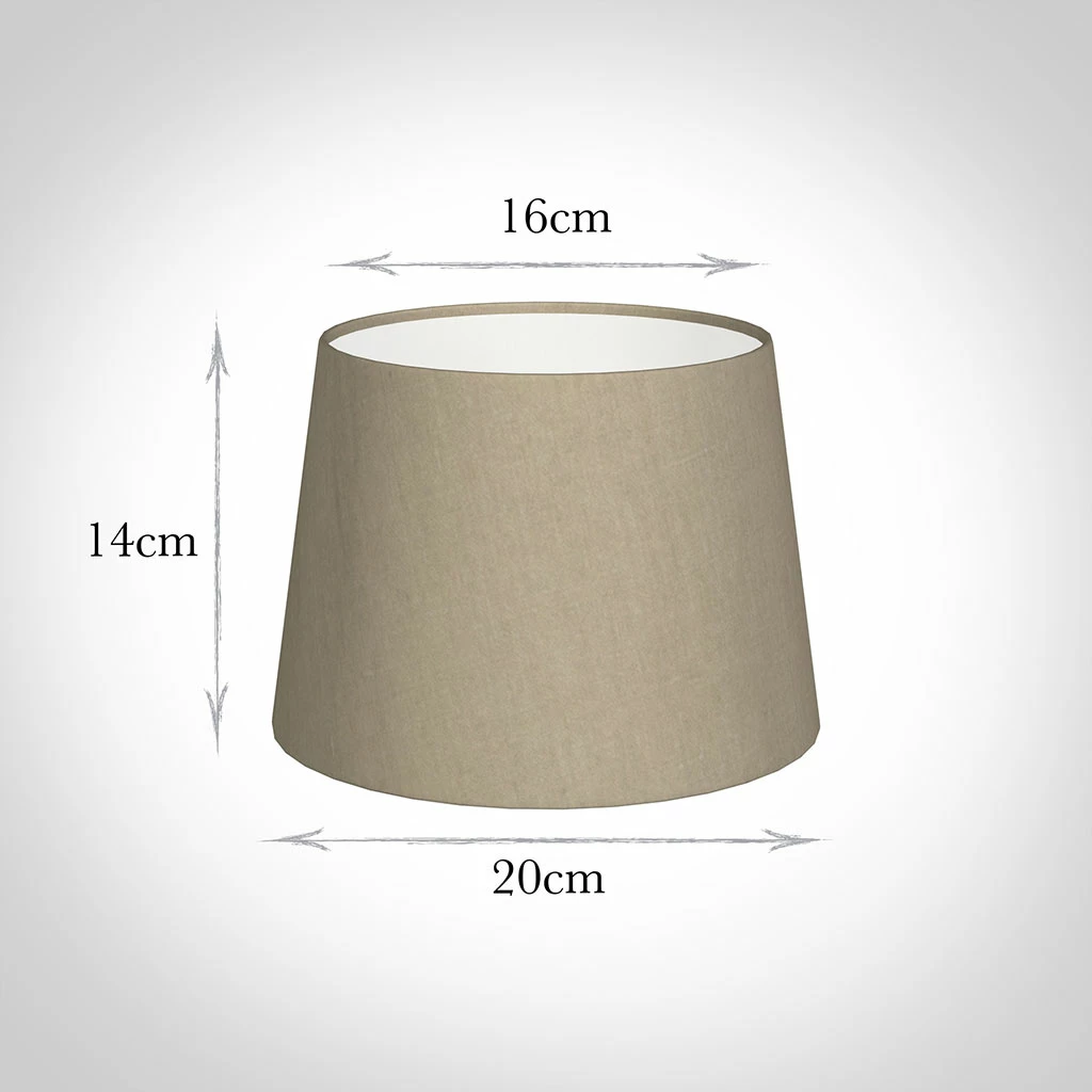 20cm Medium French Drum Shade In Limestone Waterford Linen 4 20cm Medium French Drum Shade In Limestone Waterford Linen - Image 2