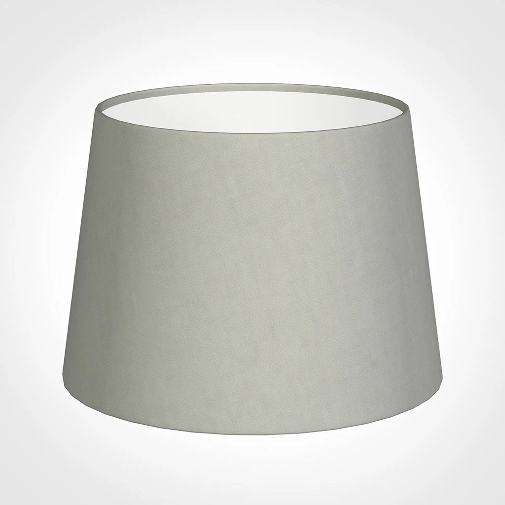 20cm Medium French Drum Shade In Soft Grey Waterford Linen 3 20cm Medium French Drum Shade In Soft Grey Waterford Linen