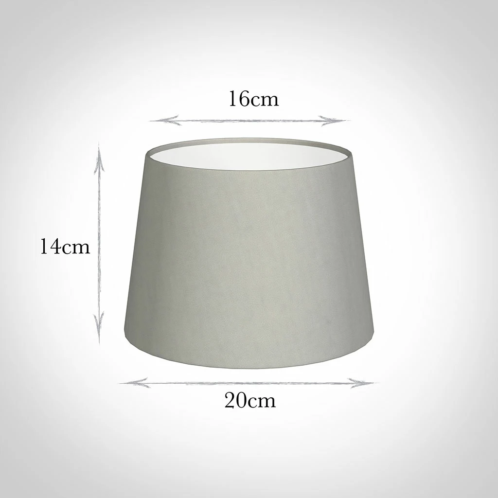20cm Medium French Drum Shade In Soft Grey Waterford Linen 4 20cm Medium French Drum Shade In Soft Grey Waterford Linen - Image 2