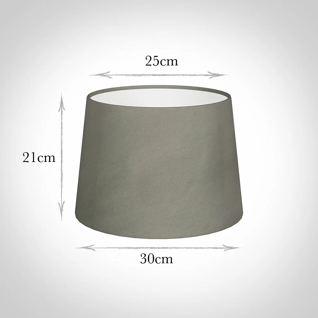30cm Medium French Drum Shade In Pewter Satin 4 30cm Medium French Drum Shade In Pewter Satin - Image 2