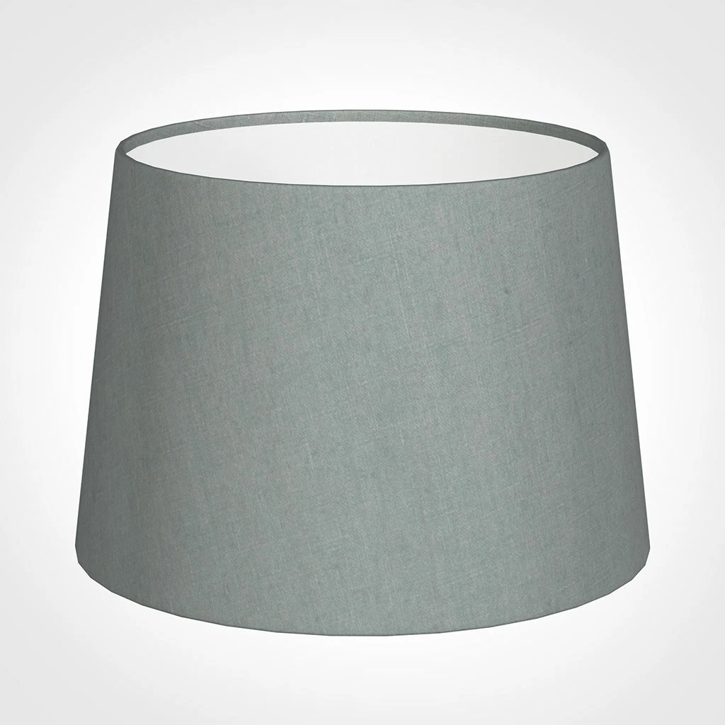 30cm Medium French Drum Shade In Blue Waterford Linen 3 30cm Medium French Drum Shade In Blue Waterford Linen