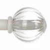 Fluted Glass Ball Finial For 12mm Pole In Clay 1 Fluted Glass Ball Finial For 12mm Pole In Clay -Jim Lawrence Sales 4009cl 11