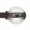 Fluted Glass Ball Finial For 12mm Pole In Matt Black 2 Fluted Glass Ball Finial For 12mm Pole In Matt Black -Jim Lawrence Sales 4009mb 1
