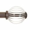 Fluted Glass Ball Finial For 12mm Pole In Polished -Jim Lawrence Sales 4009po 1