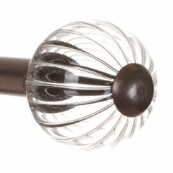 Fluted Glass Ball Finial For 12mm Pole In Polished 8 Fluted Glass Ball Finial For 12mm Pole In Polished -Jim Lawrence Sales 4009po 2