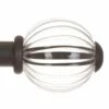 Fluted Glass Ball Finial For 20mm Pole In Beeswax 2 Fluted Glass Ball Finial For 20mm Pole In Beeswax -Jim Lawrence Sales 4010bw 1