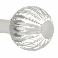 Fluted Glass Ball Finial For 20mm Pole In Clay 9 Fluted Glass Ball Finial For 20mm Pole In Clay -Jim Lawrence Sales 4010cl 20