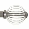Fluted Glass Ball Finial For 20mm Pole In Mercury 2 Fluted Glass Ball Finial For 20mm Pole In Mercury -Jim Lawrence Sales 4010me 1