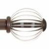 Fluted Glass Ball Finial For 20mm Pole In Polished 1 Fluted Glass Ball Finial For 20mm Pole In Polished -Jim Lawrence Sales 4010po 1