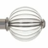 Fluted Glass Ball Finial For 25mm Pole In Mercury 2 Fluted Glass Ball Finial For 25mm Pole In Mercury -Jim Lawrence Sales 4011me 1