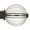 Fluted Glass Ball Finial For 38mm Pole In Beeswax 1 Fluted Glass Ball Finial For 38mm Pole In Beeswax -Jim Lawrence Sales 4012bw 11