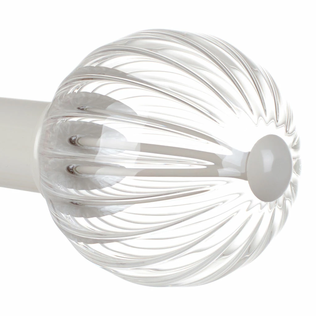 Fluted Glass Ball Finial For 38mm Pole In Clay 6 Fluted Glass Ball Finial For 38mm Pole In Clay - Image 4