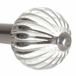 Fluted Glass Ball Finial For 38mm Pole In Mercury 8 Fluted Glass Ball Finial For 38mm Pole In Mercury -Jim Lawrence Sales 4012me 2