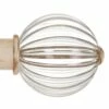 Fluted Glass Ball Finial For 38mm Pole In Old Ivory -Jim Lawrence Sales 4012oi 1