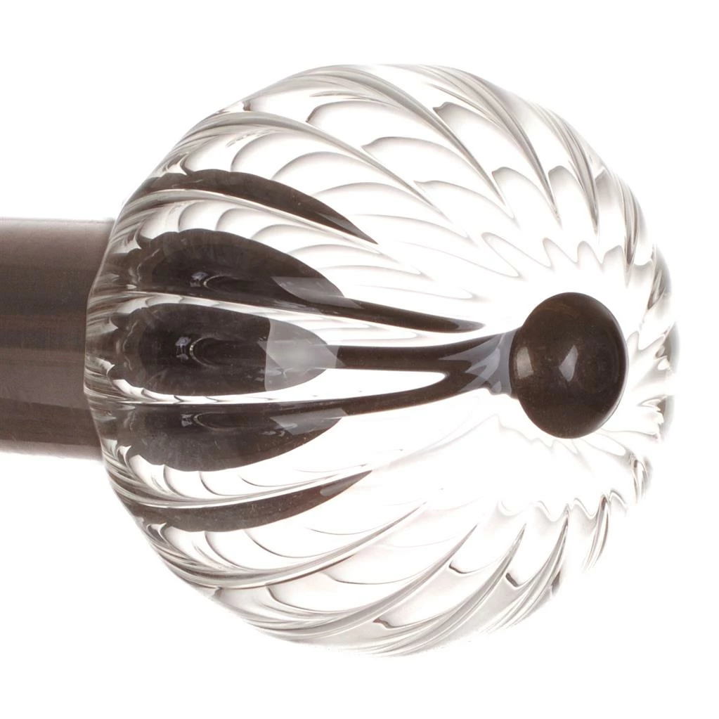 Fluted Glass Ball Finial For 38mm Pole In Polished 5 Fluted Glass Ball Finial For 38mm Pole In Polished - Image 3