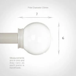 Glass Finial For 20mm Pole In Clay 8 Glass Finial For 20mm Pole In Clay -Jim Lawrence Sales 451cl 13