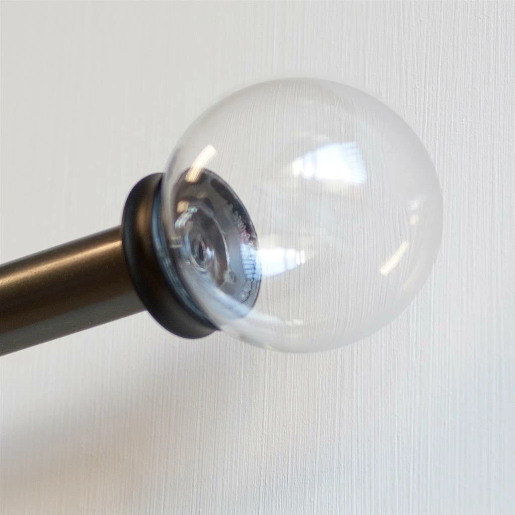Glass Finial For 20mm Pole In Matt Black 7 Glass Finial For 20mm Pole In Matt Black - Image 5