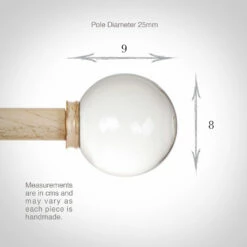 25mm Glass Finial In Old Ivory 8 25mm Glass Finial In Old Ivory -Jim Lawrence Sales 452oi 13