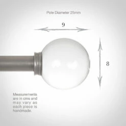 25mm Glass Finial In Polished 8 25mm Glass Finial In Polished -Jim Lawrence Sales 452po 13