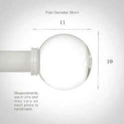 38mm Glass Finial In Clay 8 38mm Glass Finial In Clay -Jim Lawrence Sales 453cl 13